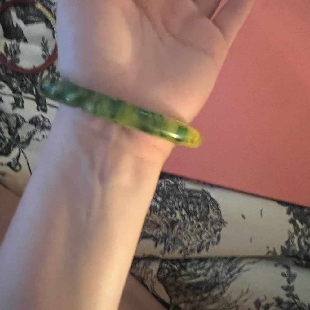 Jade Bangle Bracelet - image 6